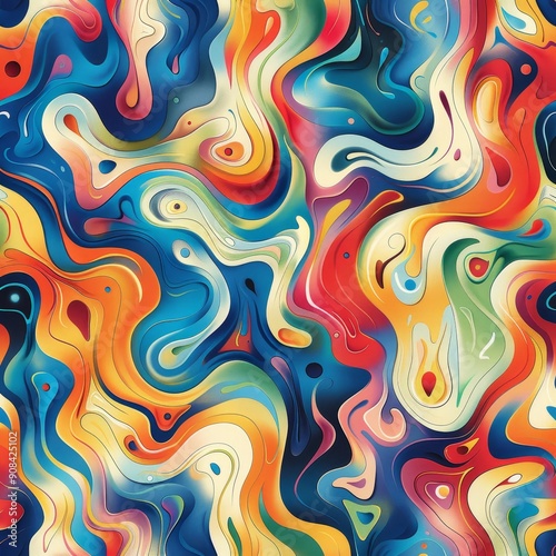 Abstract Swirling Colors