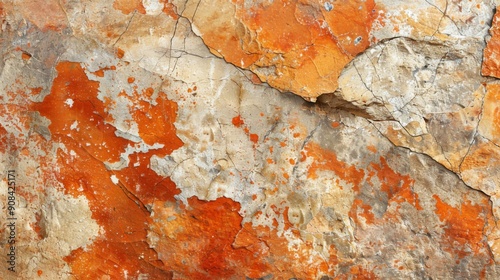 Warm terracotta stone with earthy red and orange tones