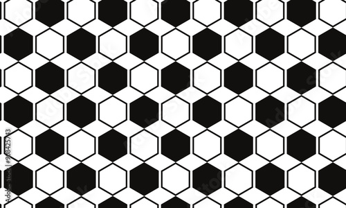 abstract simple black honeycomb fill and outline pattern can be used background.