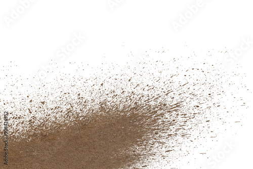 mud splash isolated transparency background. photo