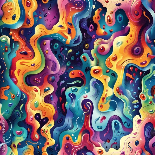 Abstract Swirling Pattern with Vibrant Colors
