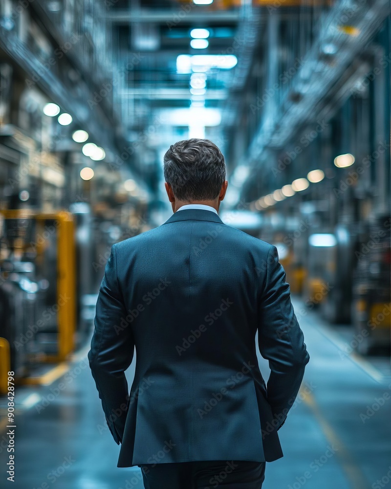 CEO walking through a manufacturing plant, handson leadership, industrial sector CEO walking through a manufacturing plant, handson leadership, industrial sector