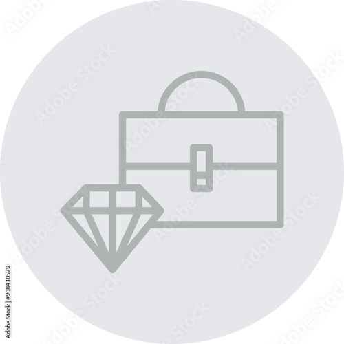 Luxury Line Grey Circle Grey