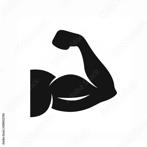 muscles icon isolated on white