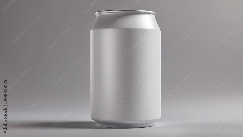 Blank White Aluminum Can Mockup. Blank White Aluminum Can Mockup.