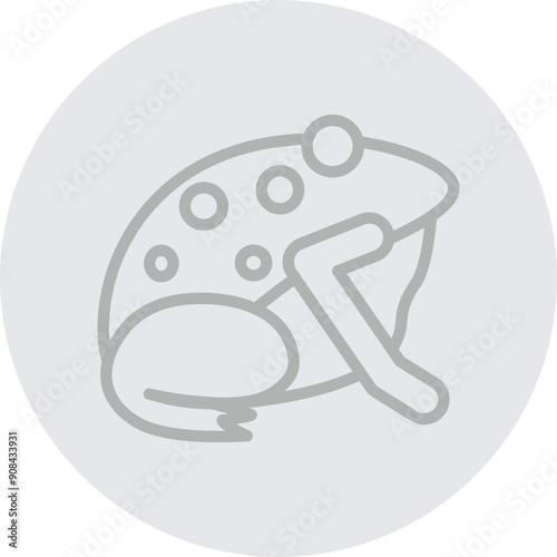 Toad Vector Line Grey Circle Grey