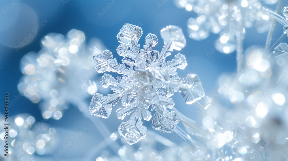 Delicate Snowflake Crystal Close Up Delicate Snowflake Crystal Close Up