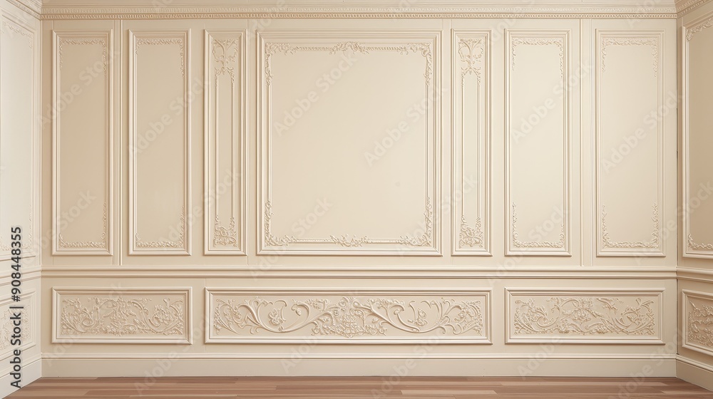 Baroque style decorative wall panel designs.