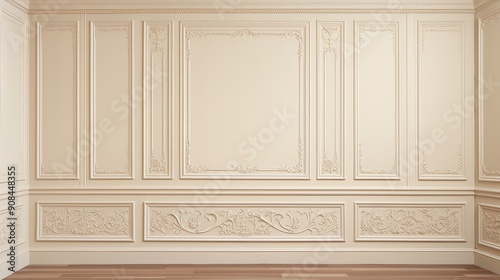 Obraz na płótnie Baroque style decorative wall panel designs. w salonie