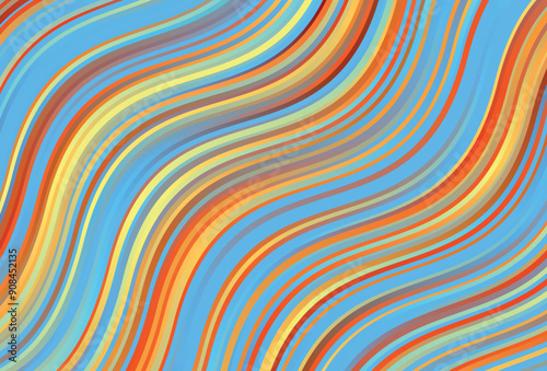 Multicolor wave lines abstract background