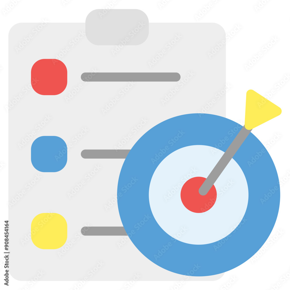 Goals Icon in Flat Style Goals Icon in Flat Style