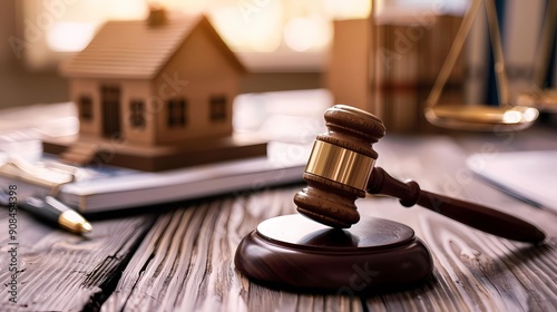 Conceptual a  class action brought by many tenants against a rental group shows success, Generative AI illustrations. 
