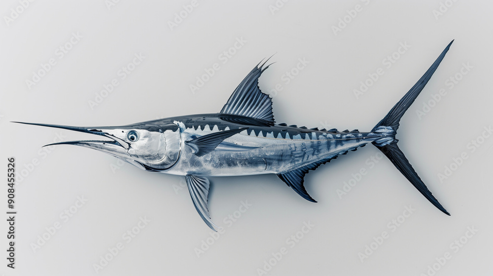 Sailfish Close Up - Overhead View Sailfish Close Up - Overhead View
