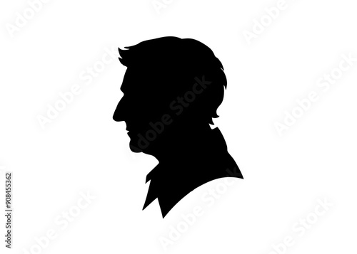 Classic and Modern Old Man Profile Silhouettes for Artwork and Graphics