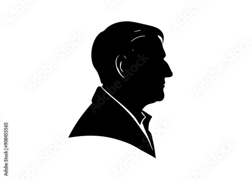 Classic and Modern Old Man Profile Silhouettes for Artwork and Graphics