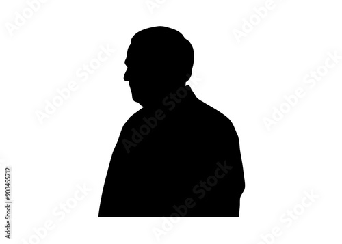 Classic and Modern Old Man Profile Silhouettes for Artwork and Graphics