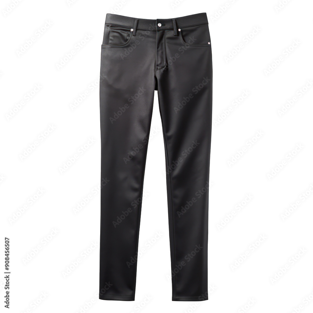 Sleek black pants isolated on transparent background Sleek black pants isolated on transparent background