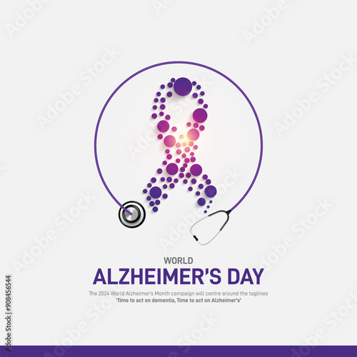 world alzheimer's Day. world alzheimer's month. world alzheimers Day 2024 Creative banner, poster, social media post, background, template, postcard vector design etc. 
