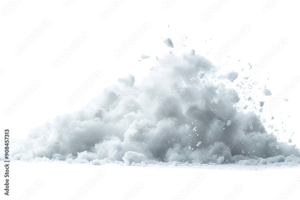 Pile of Fresh Snow Against White Background
Pile of Fresh Snow Against White Background