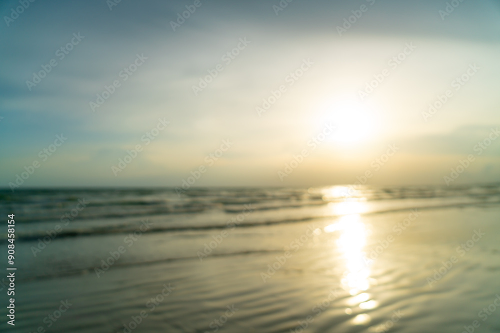 abstract blur beautiful sea beach with sunset time for background abstract blur beautiful sea beach with sunset time for background
