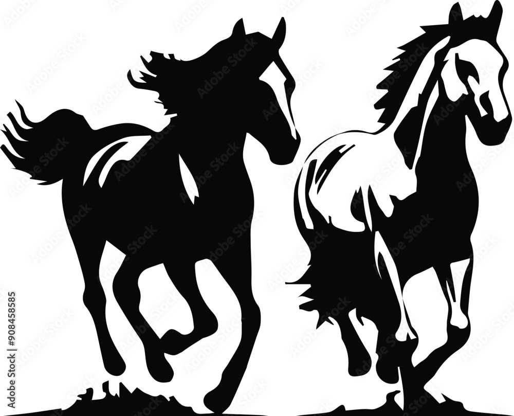 Fototapeta premium Horse Silhouette – stallion horse spirit