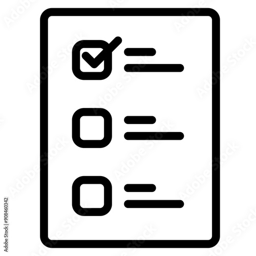 Exam Icon in Line Style