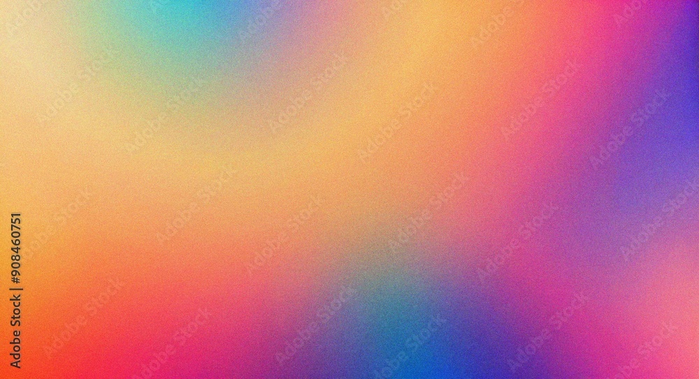 Obraz premium rainbow color glowing abstract gradient shape on grainy background minimal header cover poster design copy space