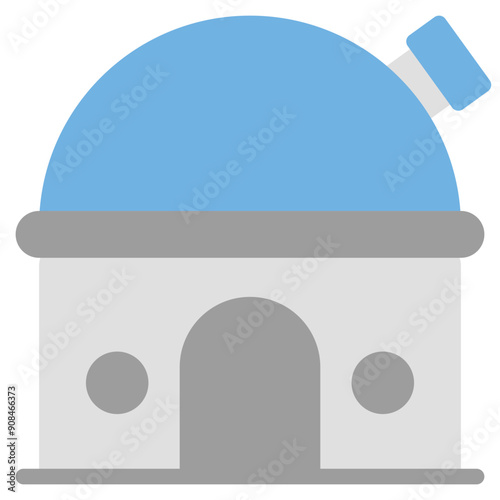Observatory Icon in Flat Style