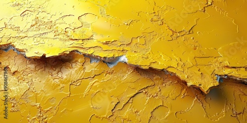 Abstract Golden Surface with Cracked Texture photo