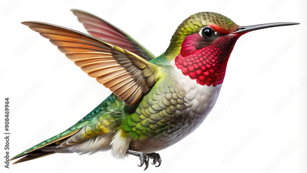 Fototapeta premium Hummingbird, calibri. Bird of paradise. Generative Ai. 