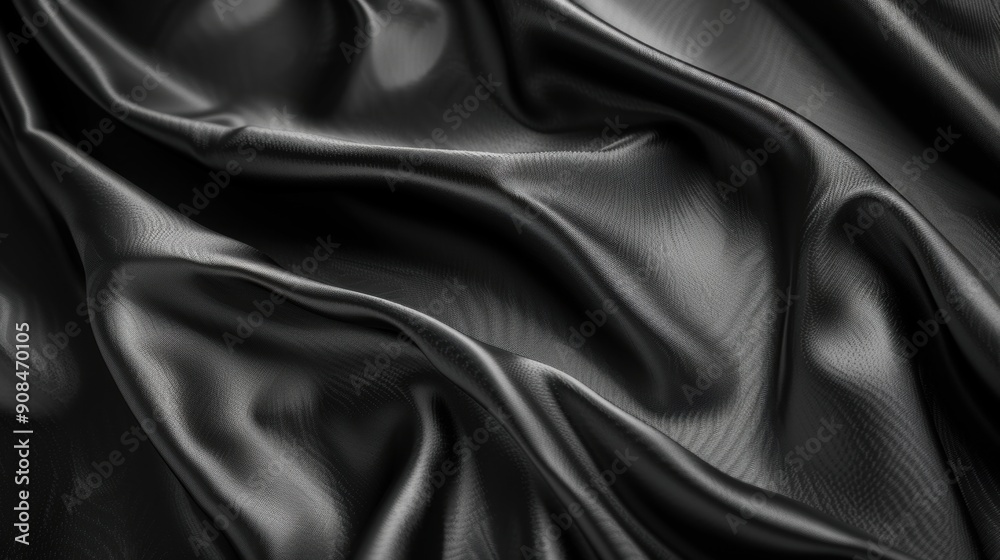 Fototapeta premium A rich black background with a velvety texture, creating a luxurious and sophisticated backdrop for highlighting vibrant elements or text, ideal for high-end designs, fashion photography, and