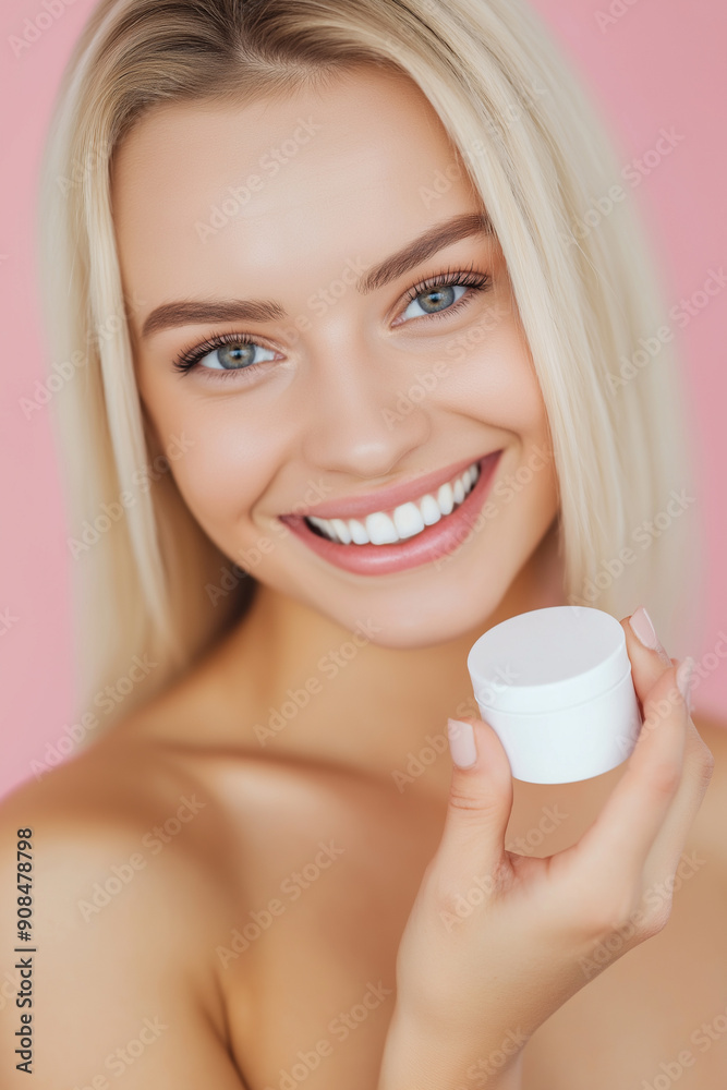 A young woman holds a with moisturizing cream in her beautiful well-groomed hands. Hand and body skin care concept. Close-up. A young woman holds a with moisturizing cream in her beautiful well-groomed hands. Hand and body skin care concept. Close-up.