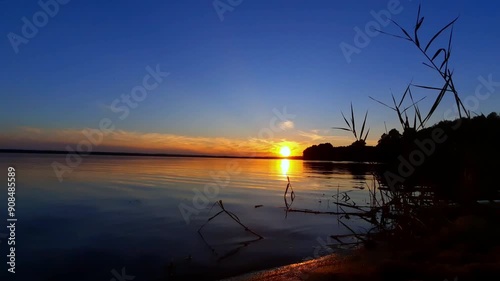 sunset on the lake