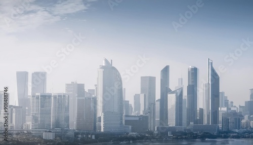 Modern cityscape, panoramic background