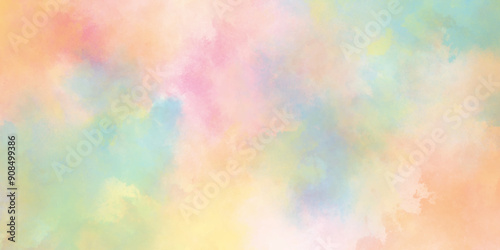 Abstract soft pastel colorful abstract watercolor painting wallpaper, watercolor digital art painting with splashes, Digital art painting of colorful grunge watercolor with stains.