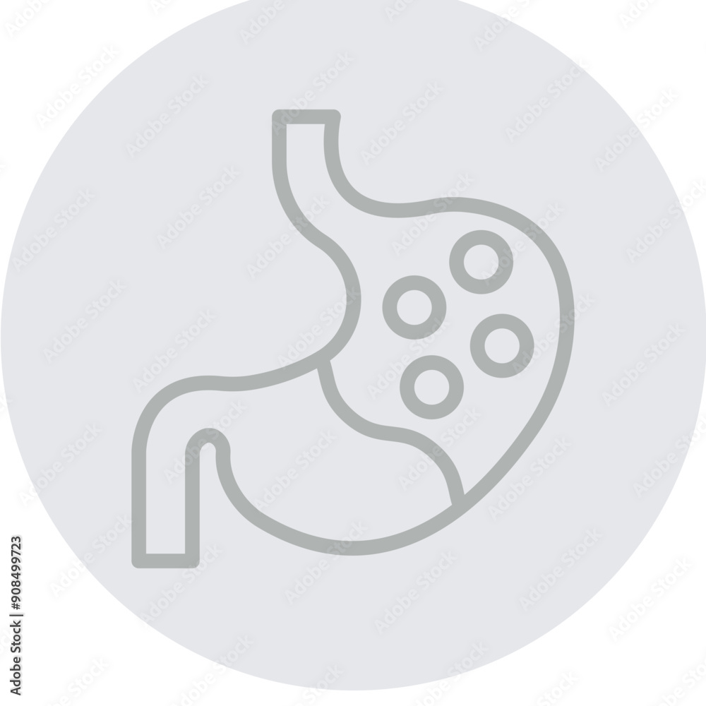 Gastroenterology Vector Line Grey Circle Grey Gastroenterology Vector Line Grey Circle Grey