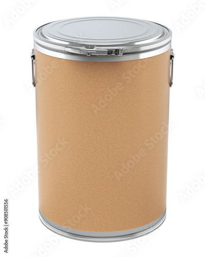 Fiber drum isolated on white background - 3D illustration
