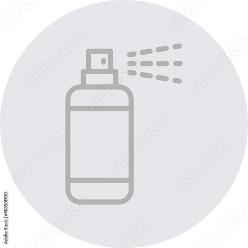 Spray Vector Line Grey Circle Grey