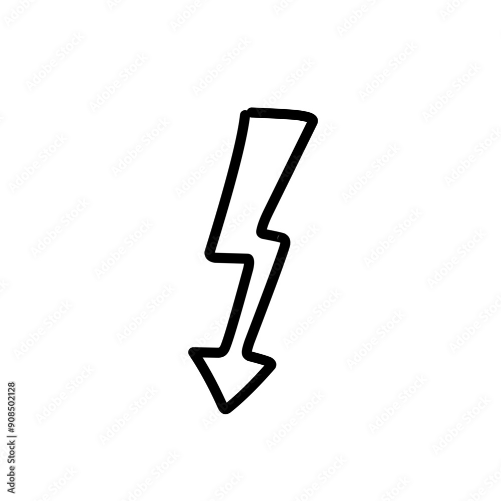 lightning line icon lightning line icon