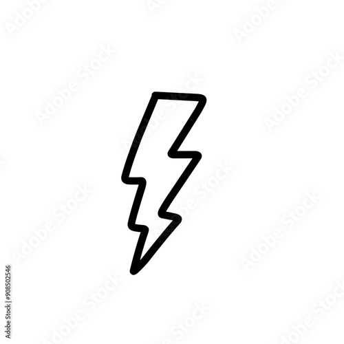 lightning line icon