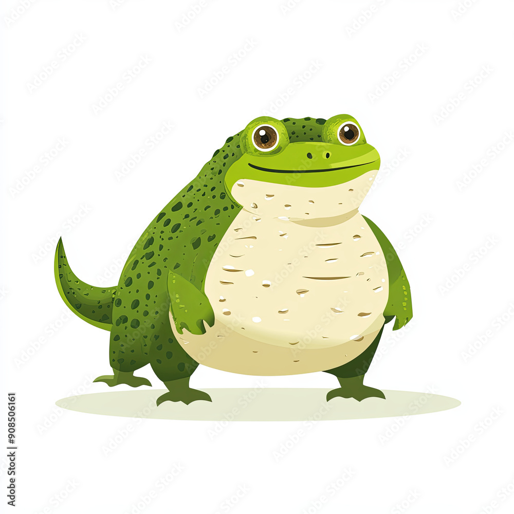 Fototapeta premium cute fat lizard frog