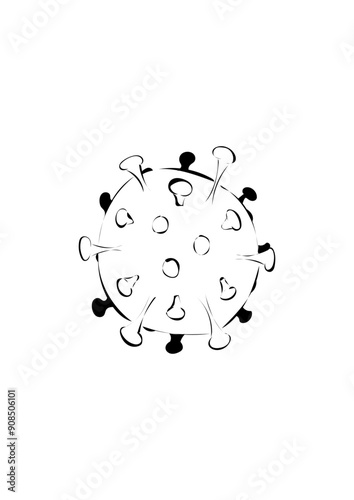 Die Illustration von einem Virus