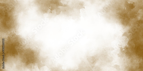 Abstract orange  brow watercolor splash isolated on white background. Old paper faded and worn texture background with muted colors, beige, Old Paper Texture and Elements.