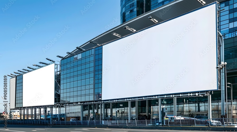 A large blank advertisement space stands out at the airport A large blank advertisement space stands out at the airport