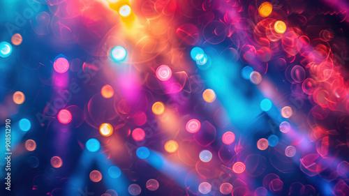 Colorful Stage Lights with Bokeh