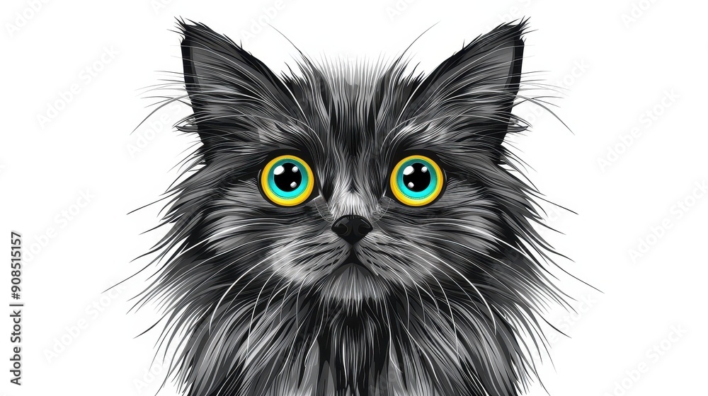 Adorable portrait of a cute kitten with fluffy fur and captivating eyes, showcasing the charm of domestic felines. Adorable portrait of a cute kitten with fluffy fur and captivating eyes, showcasing the charm of domestic felines.