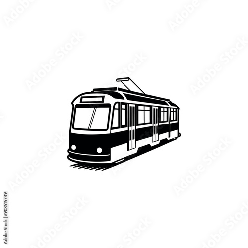 tram on the white