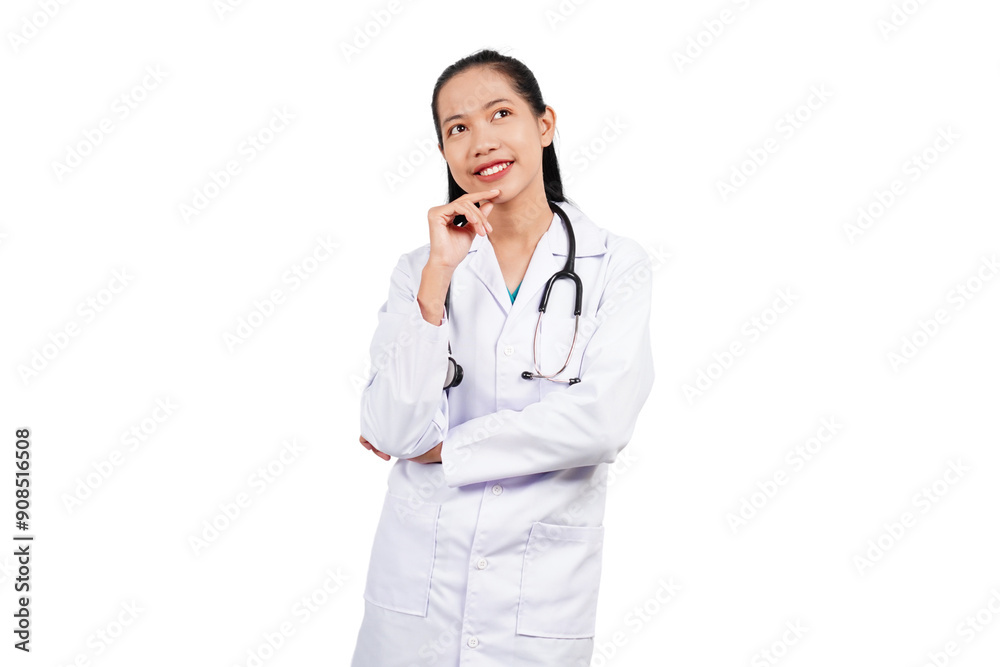 Female doctor smiling isolated transparent Female doctor smiling isolated transparent