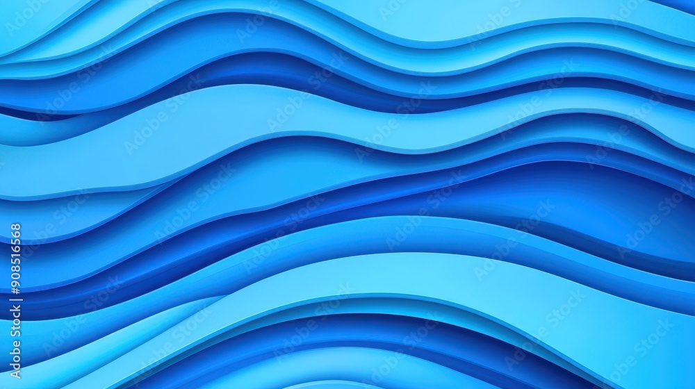 Obraz premium Explore a vibrant blue surface in this modern flat illustration, showcasing unique textures and delightful color variations.
