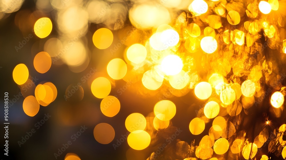 Obraz premium bokeh late sunset golden hour